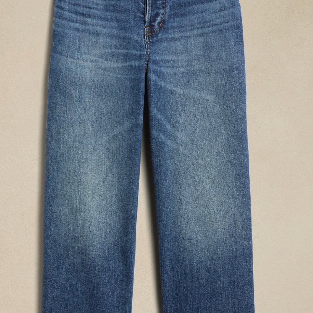 Banana Republic high rise crop wide leg jeans 30